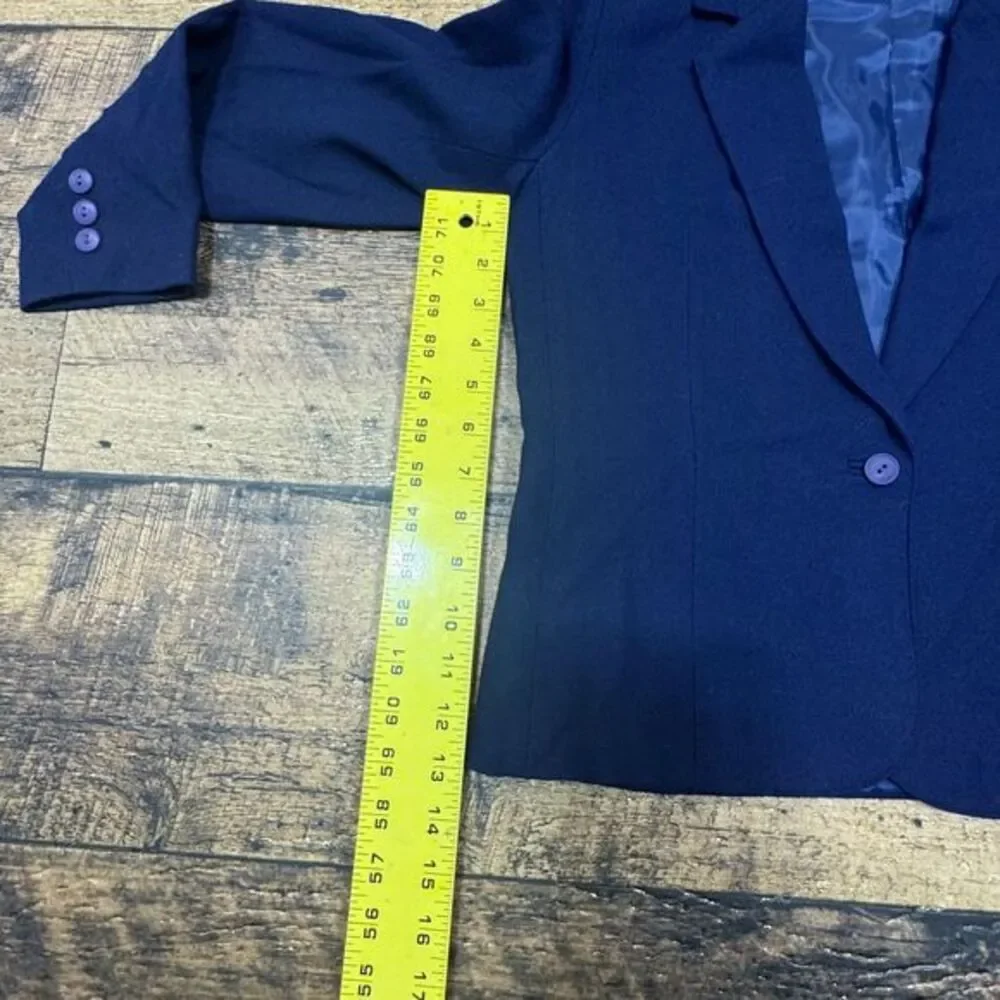 Birnbaum's Navy Blue‎ Professional Skirt Suit Blazer Set Business Office Wear